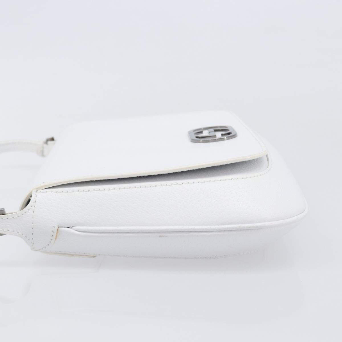 Gucci Shoulder Leather, White, Leather, Shoulder Bag