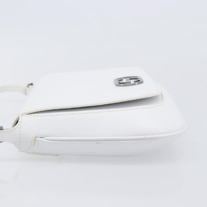 Gucci Shoulder Leather, White, Leather, Shoulder Bag