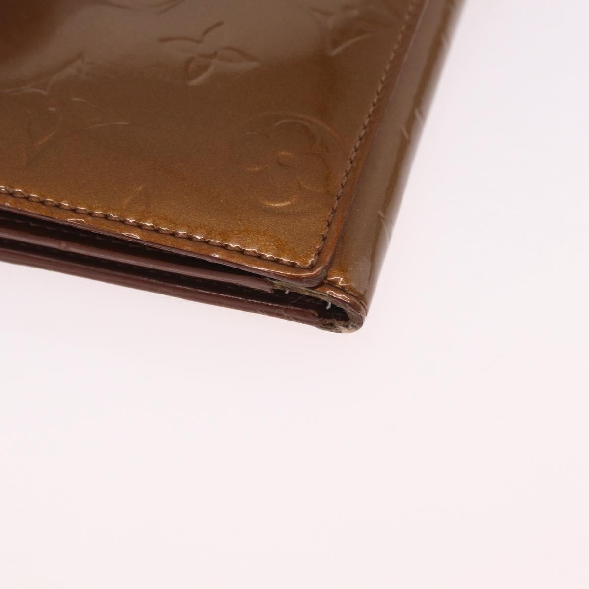 Louis Vuitton Walker Monogram Vernis, Brown, Patent Leather, Wallet