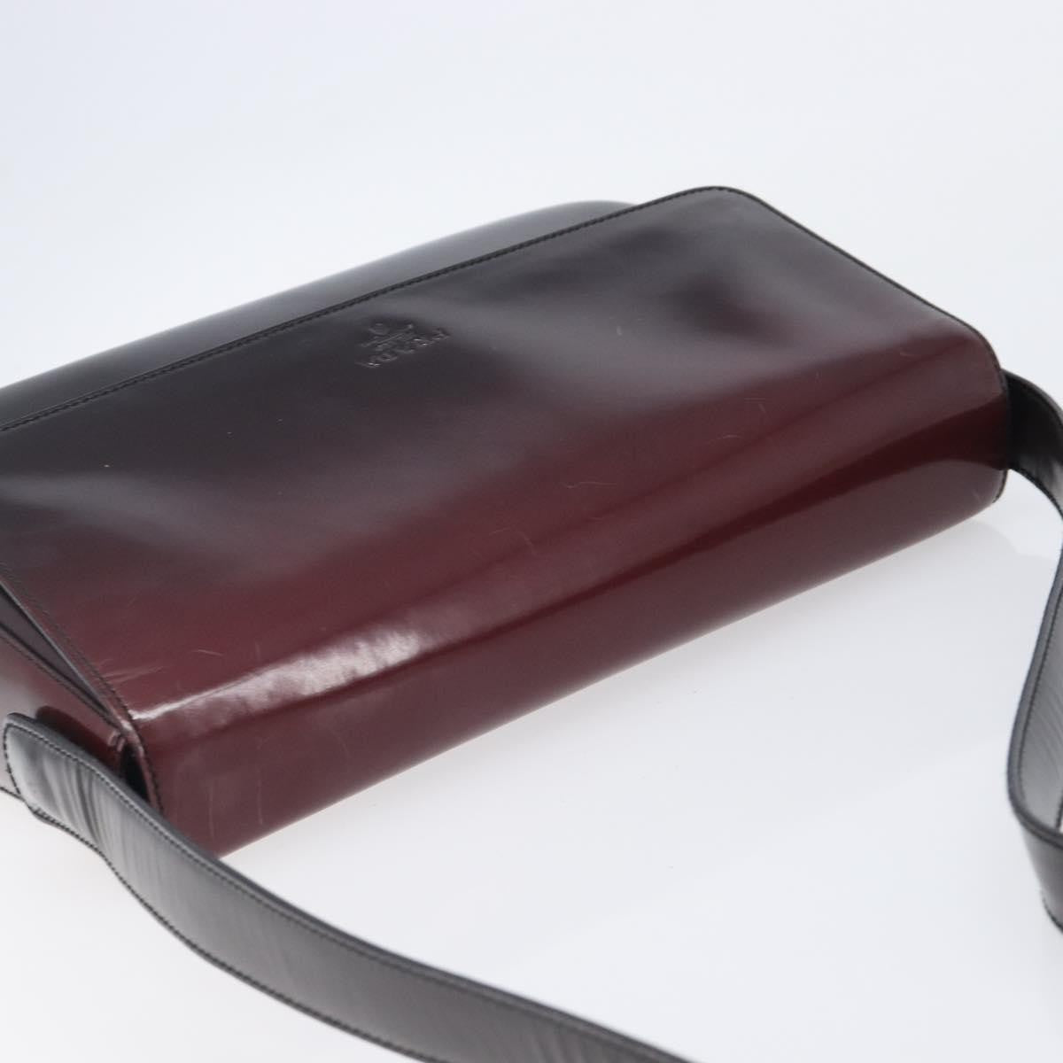 Prada Shoulder Leather, Burgundy, Patent Leather, Shoulder Bag