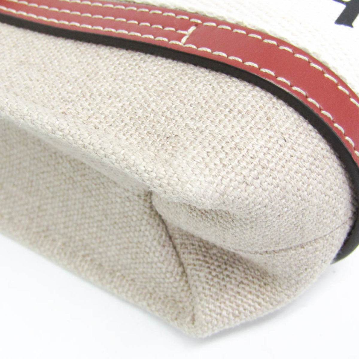 Chloe Woody Convertible Canvas with Leather, Beige, Canvas, Tote Bag