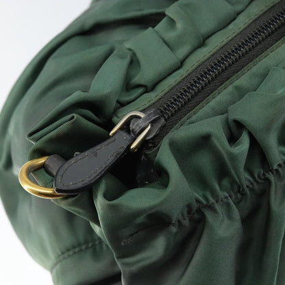 Prada Convertible Bow Tessuto, Green, Nylon, Tote Bag
