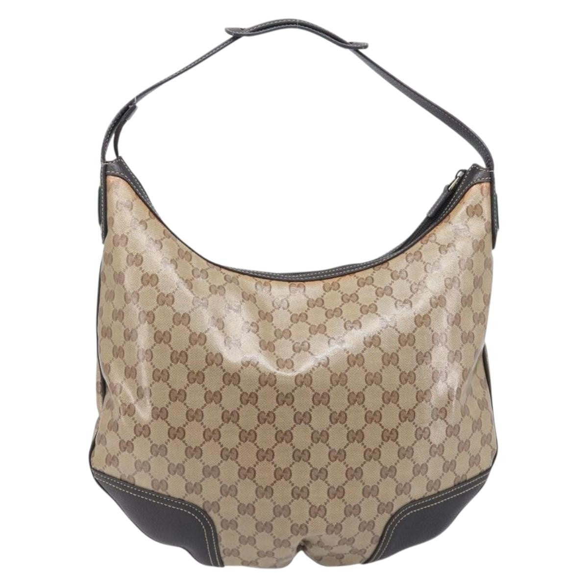 Gucci Nice Hobo Patent Canvas, Beige, Canvas, Shoulder Bag