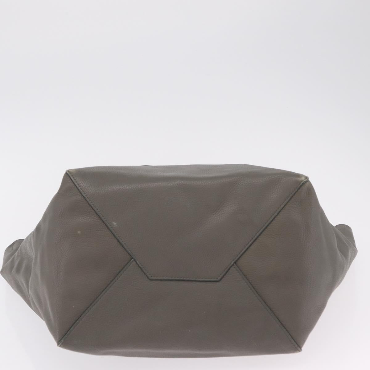 Celine Phantom Cabas Leather, Gray, Leather, Tote Bag