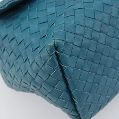 Bottega Veneta Adjustable Flap Intrecciato Nappa, Blue, Leather, Shoulder Bag