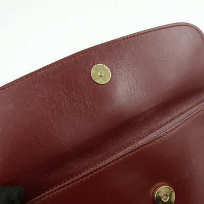 Cartier Must de Cartier Leather, Burgundy, Leather, Shoulder Bag