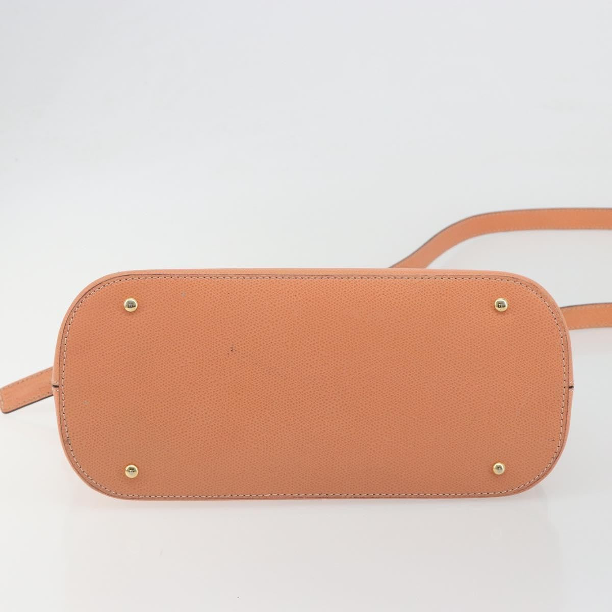 Celine Vintage Convertible Bowler Leather, Orange, Leather, Handbag