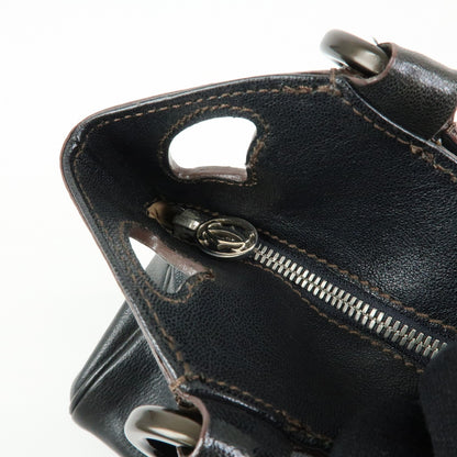 Cartier Marcello Leather, Black, Leather, Handbag