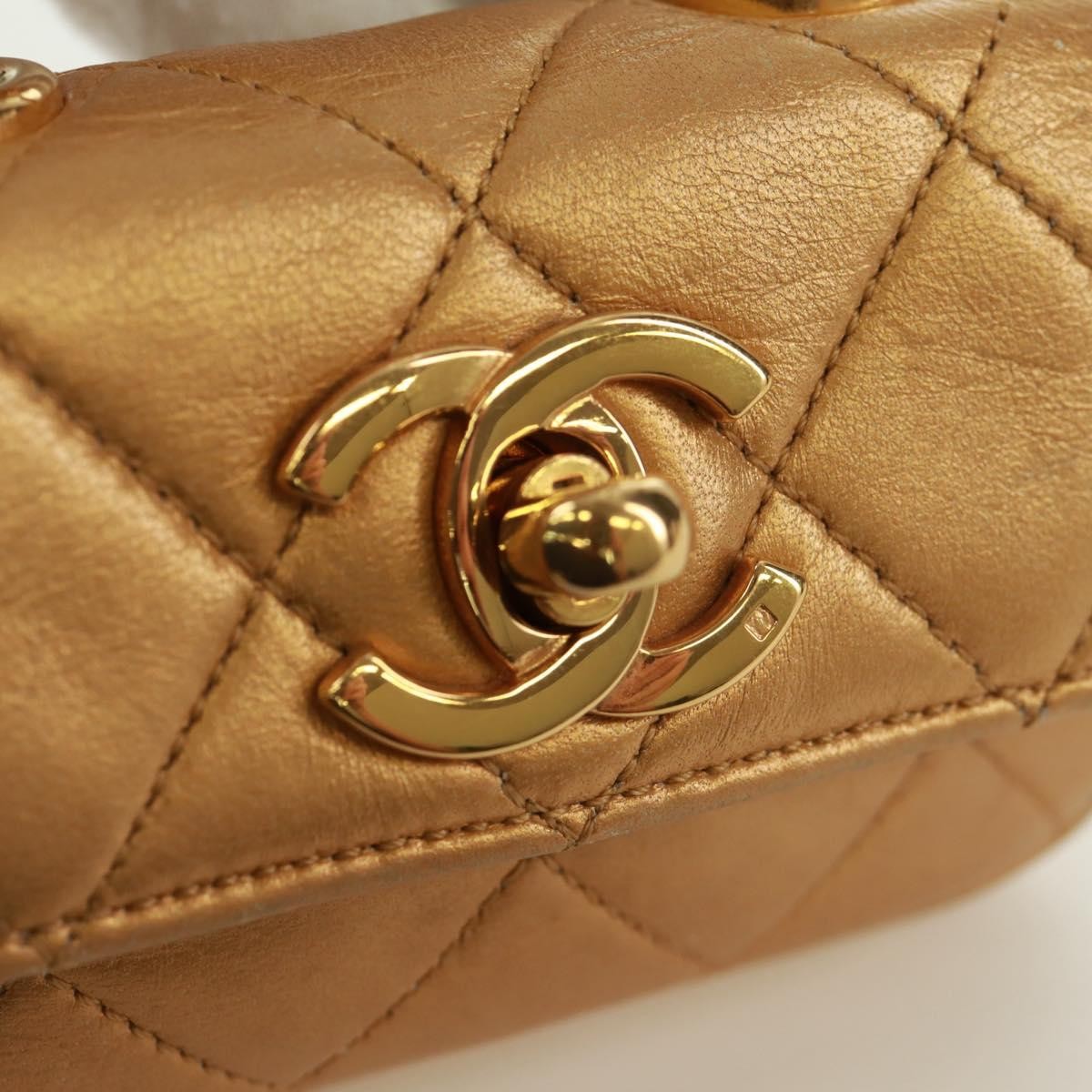 Chanel Classic Flap Charm Chain Belt Quilted Caviar, Gold, Leather, Handbag