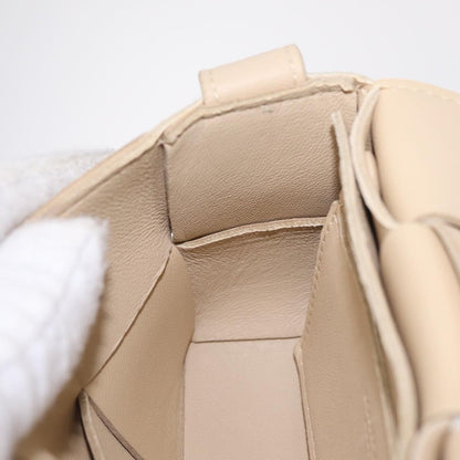 Bottega Veneta Cassette Maxi Intrecciato Leather, Beige, Leather, Crossbody Bag