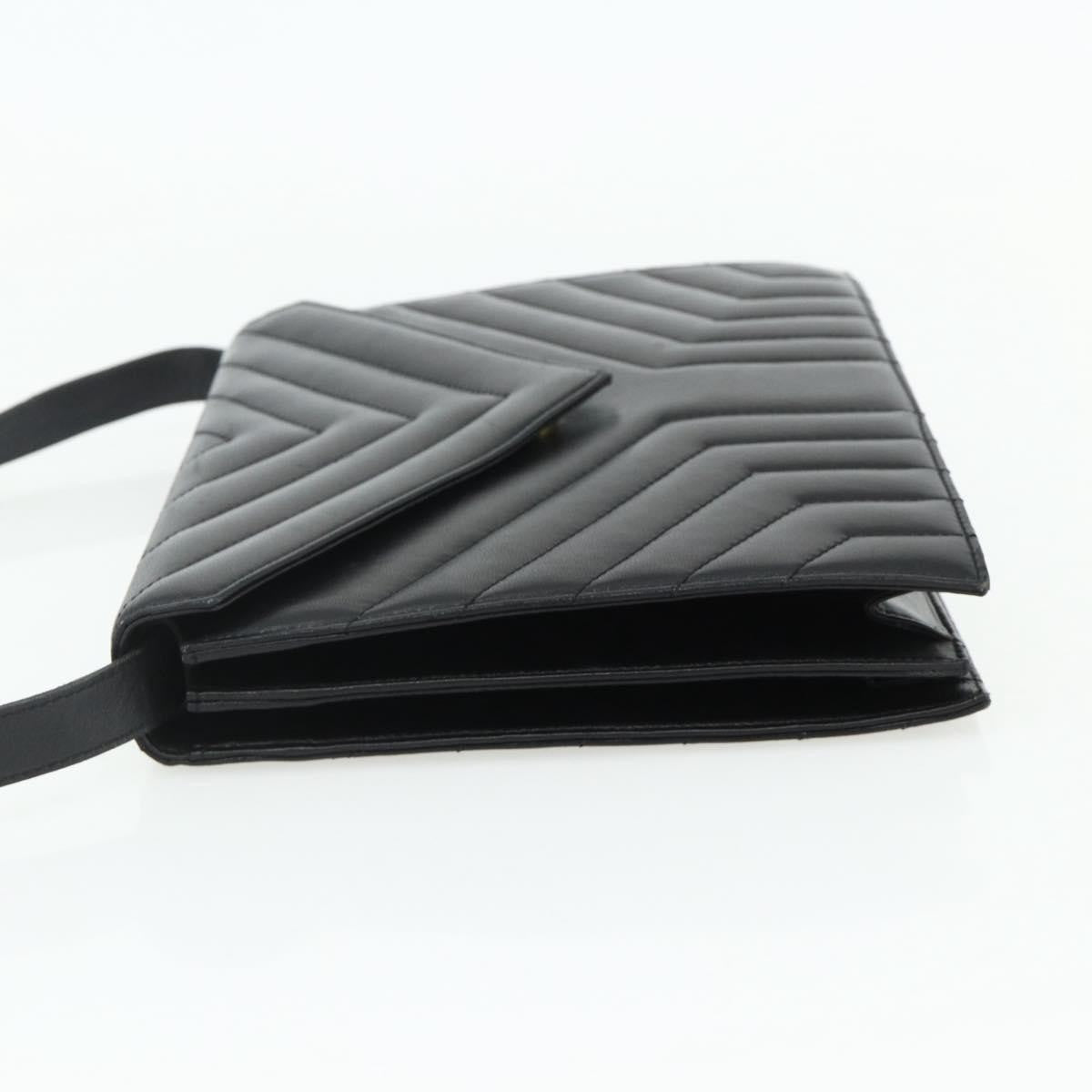 Saint Laurent Loulou NM Matelasse Chevron Leather, Black, Leather, Shoulder Bag