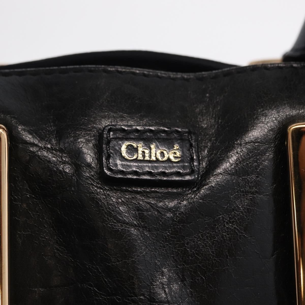 Chloe Ethel Leather, Black, Leather, Handbag
