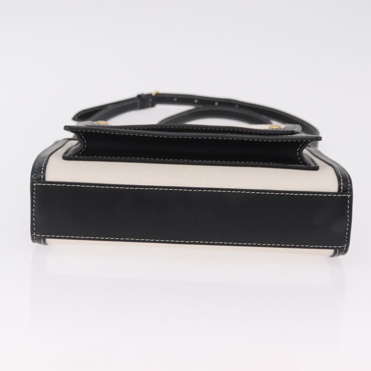 Burberry Logo Pocket Canvas with Leather, White, Canvas, Tote Bag