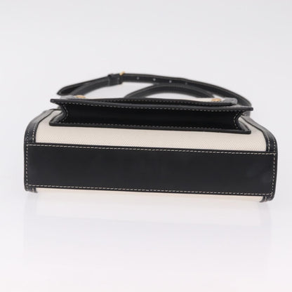 Burberry Logo Pocket Canvas with Leather, White, Canvas, Tote Bag