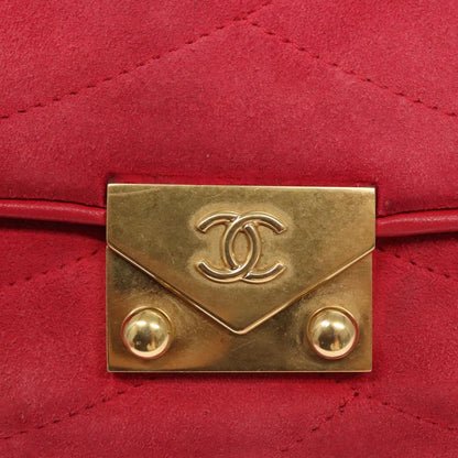 Chanel Pagoda Flap Bag Suede and Lambskin, PINK, SUEDE, Shoulder bag