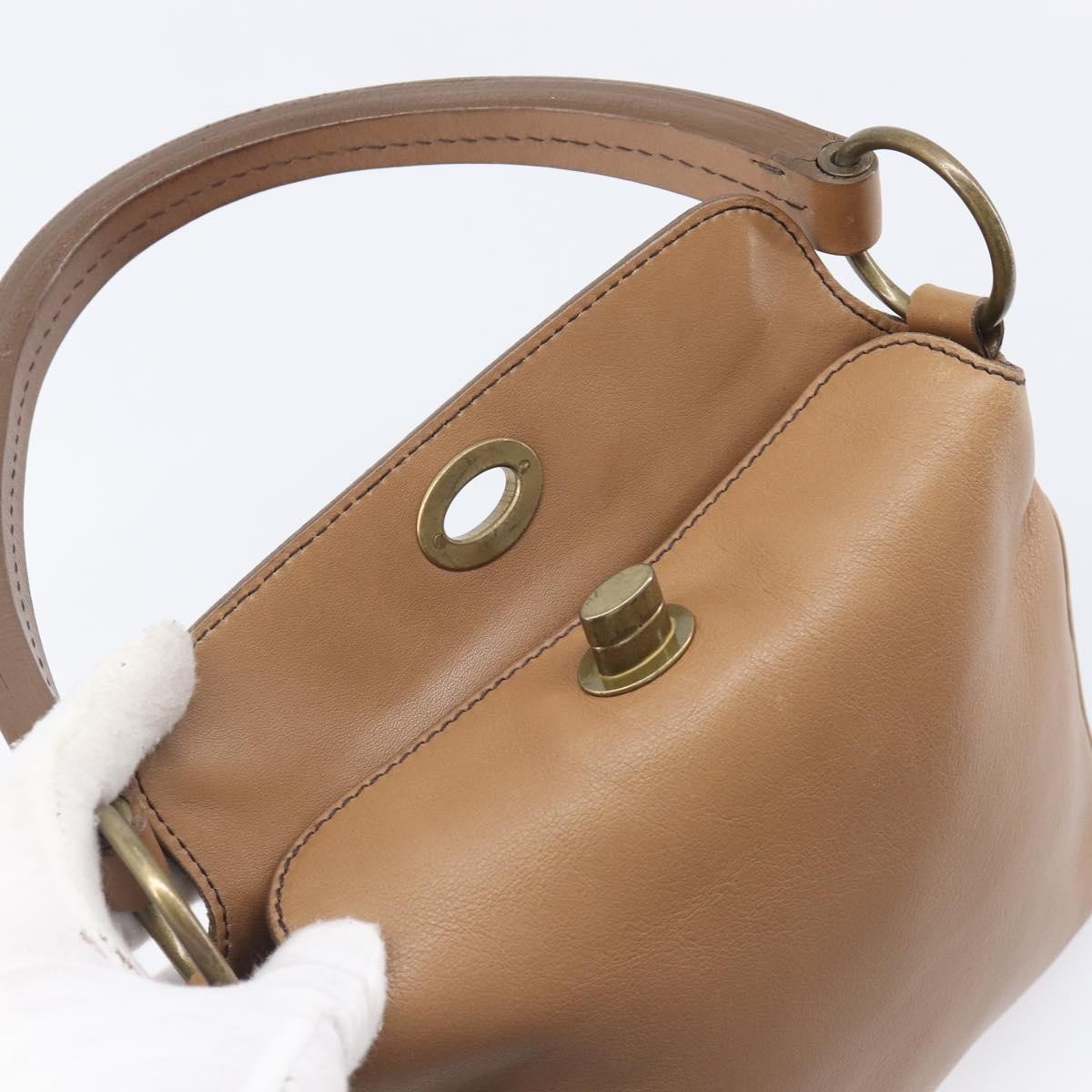 Miu Miu Beau Top Handle Leather, Brown, Leather, Handbag