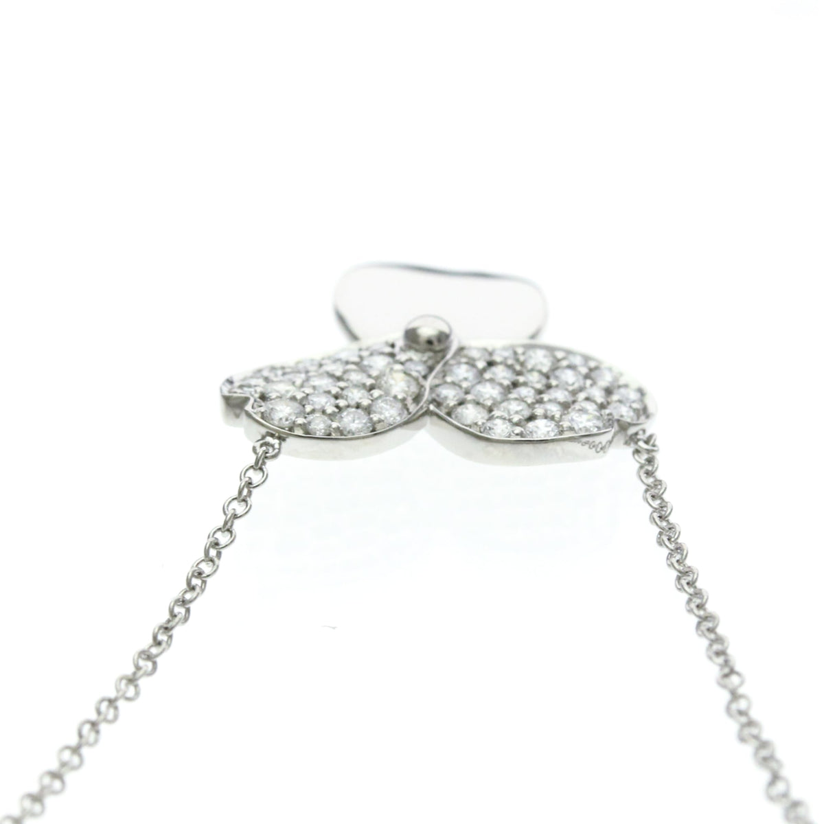 Tiffany & Co. Paper Flowers Pendant Platinum with Pave Diamonds, Silver, Platinum, Necklace