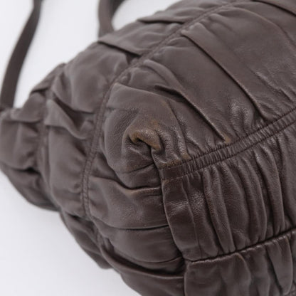 Prada Gaufre Nappa Leather, Brown, Leather, Tote Bag