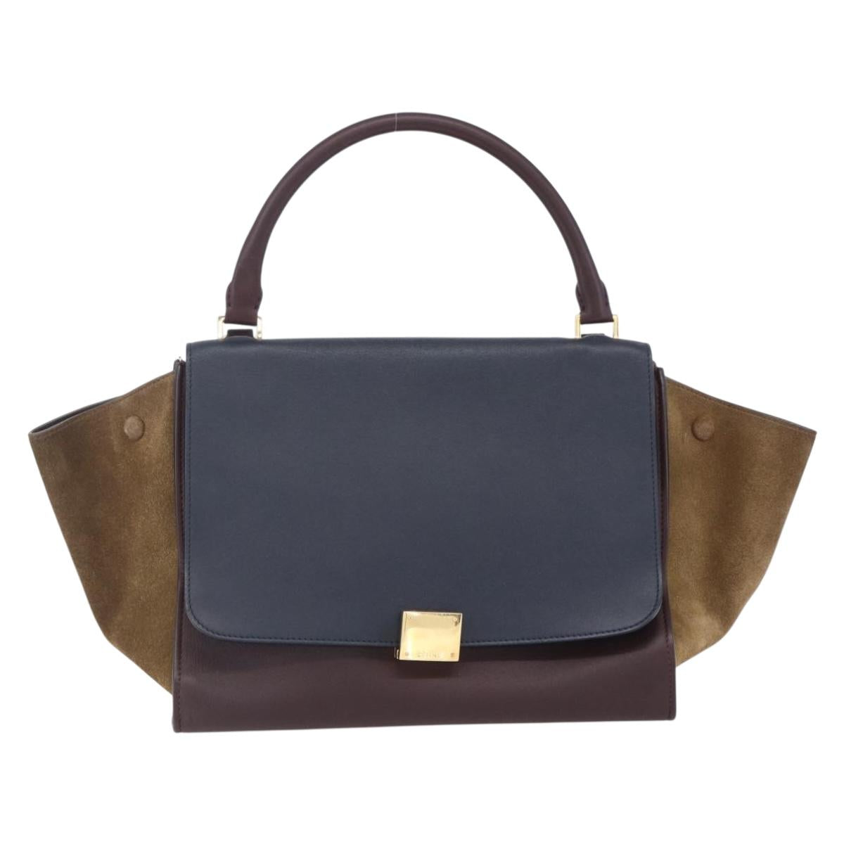Celine Tricolor Trapeze Bag Leather, MULTICOLOUR, LEATHER, Handbag