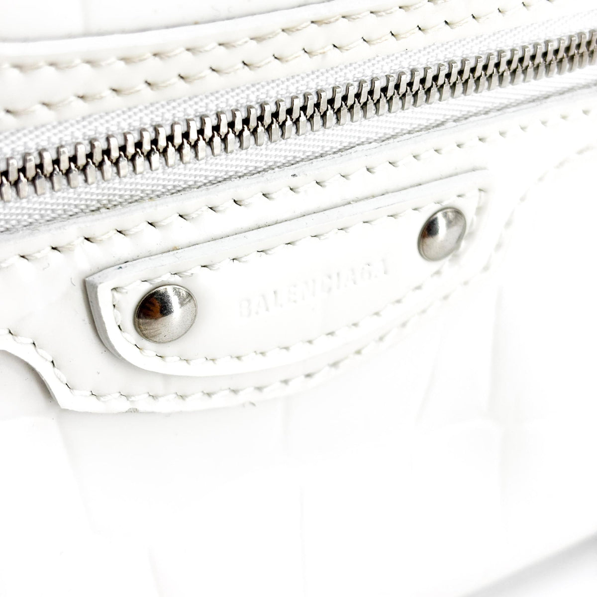 Balenciaga Neo Classic City Leather, White, Leather, Handbag