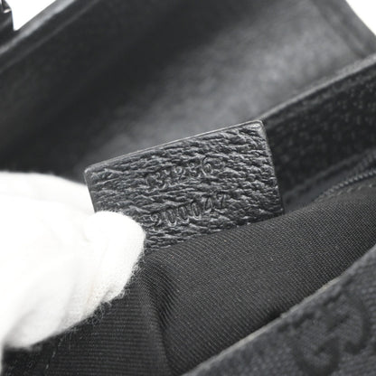 Gucci Buckle Waist GG Canvas and leather, Black, Canvas, Clutch