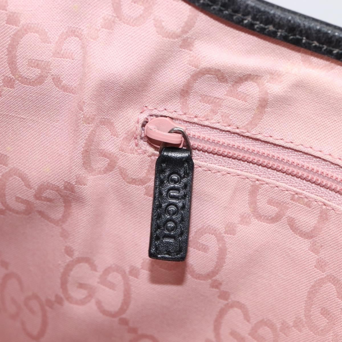 Gucci Vintage Jackie Hobo GG Canvas with Leather, Black, Canvas, Shoulder Bag