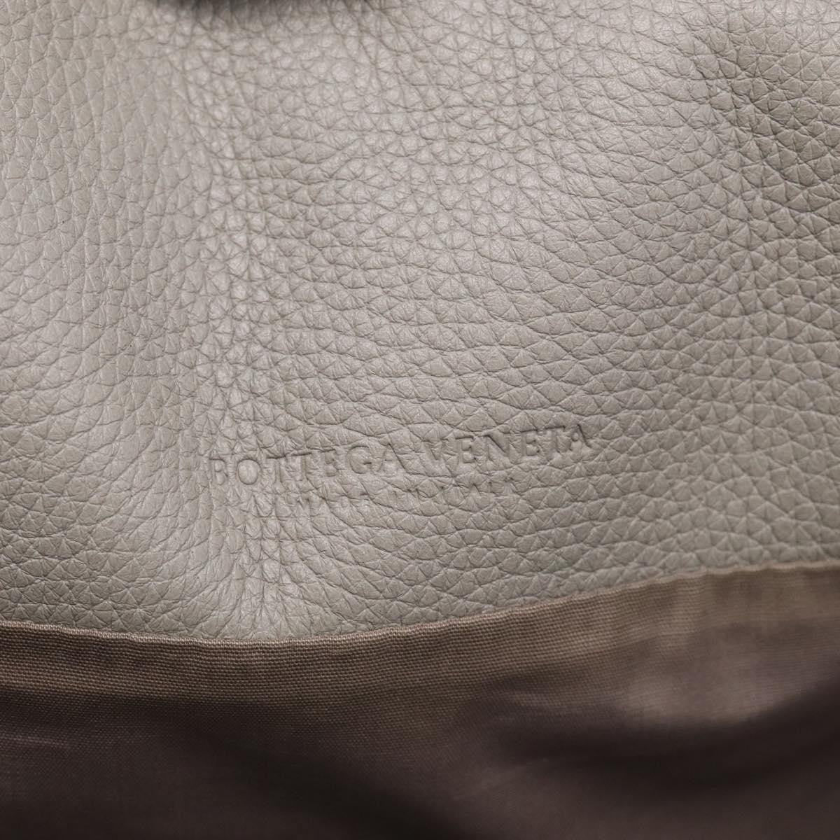 Bottega Veneta Side Snap Leather and Intrecciato Nappa, Gray, Leather, Tote Bag