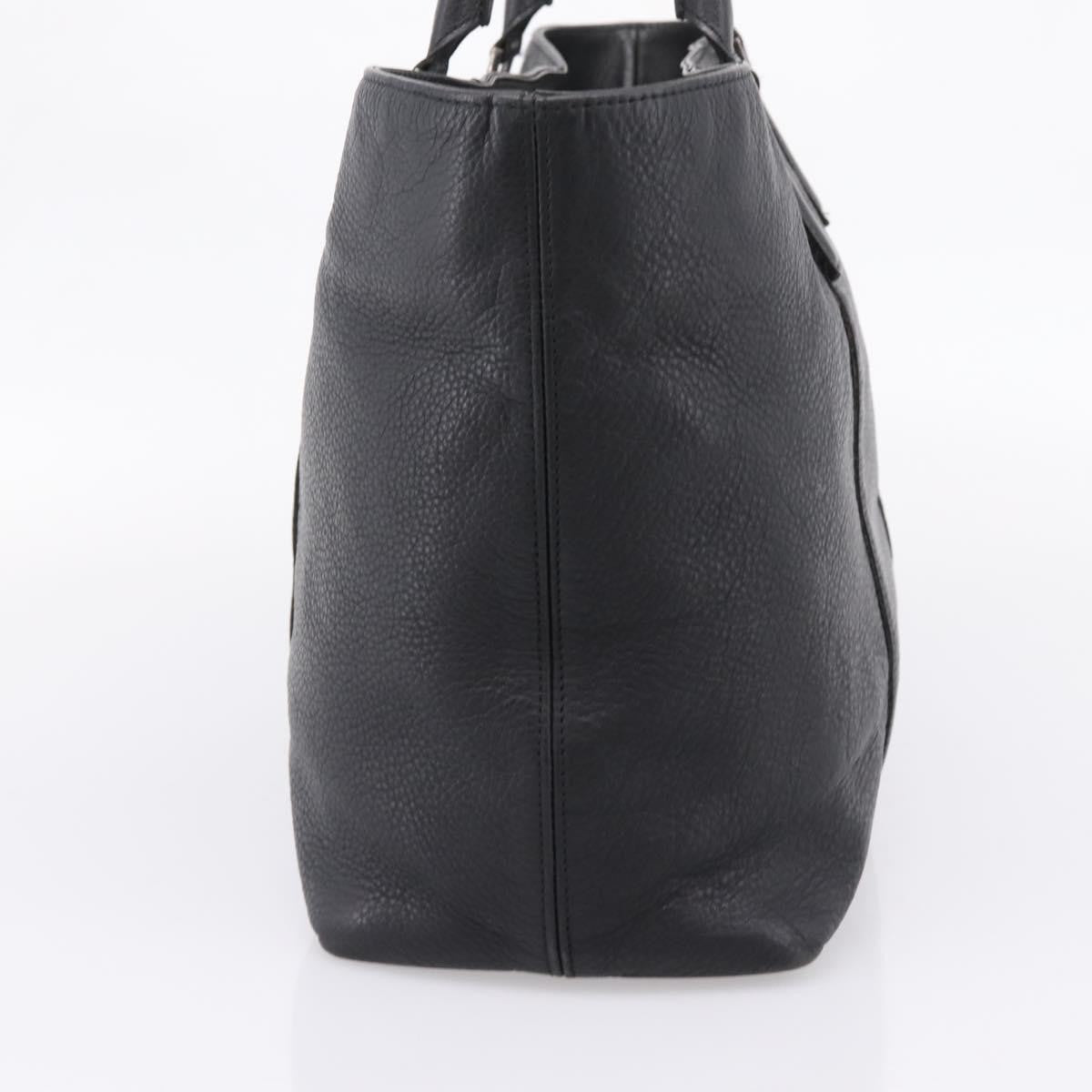 Burberry Black Label Leather, Black, Leather, Tote Bag