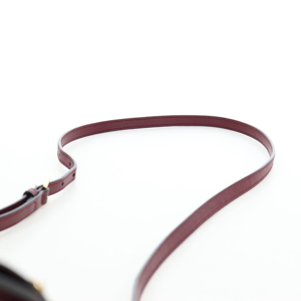 Prada Idol Studded Fringe Saffiano Leather, Burgundy, Leather, Shoulder Bag