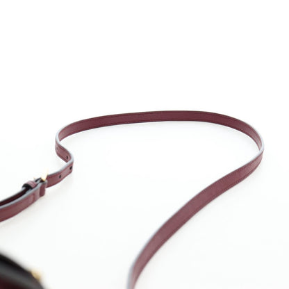 Prada Idol Studded Fringe Saffiano Leather, Burgundy, Leather, Shoulder Bag