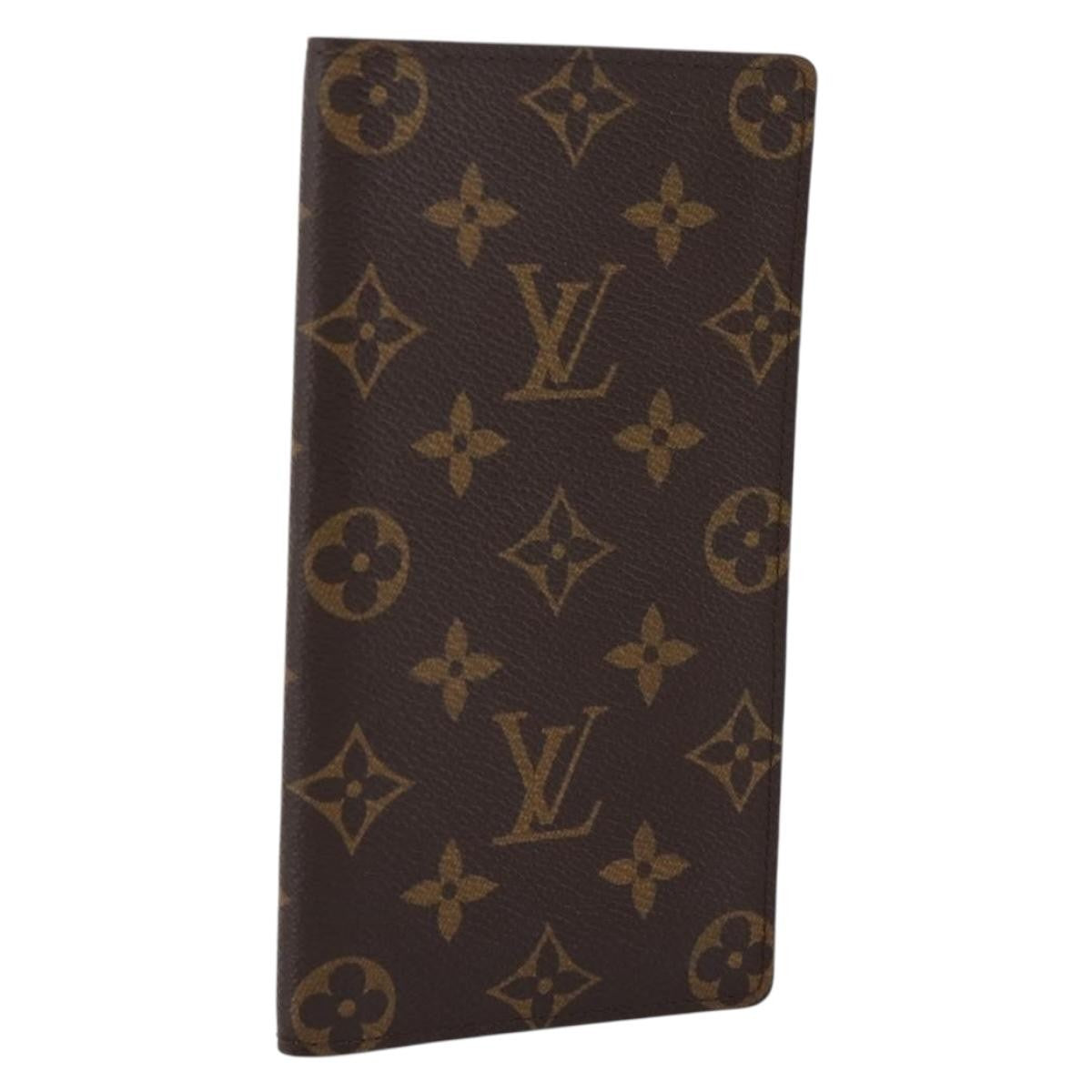 Louis Vuitton Porte Valeurs Checkbook Monogram Canvas, Brown, Canvas, Wallet