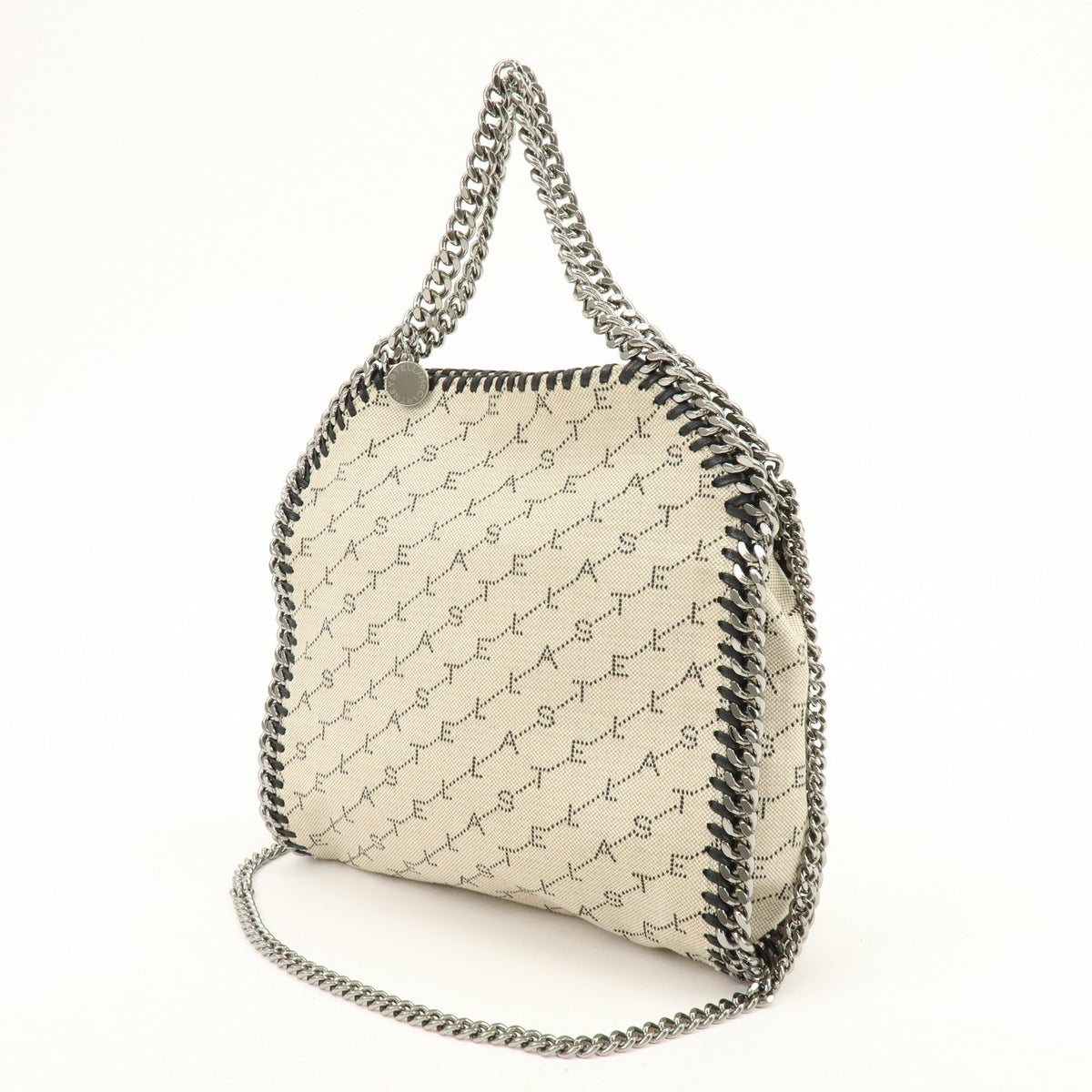 Stella McCartney Falabella Faux Leather, Beige, Canvas, Tote Bag