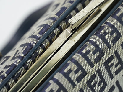 Fendi Vintage shoulderbag Canvas, Navy, Canvas, Shoulder Bag
