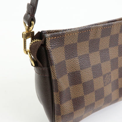 Louis Vuitton Trousse Make Up Damier, Brown, Canvas, Clutch