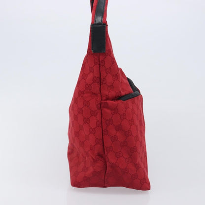 Gucci Double Pocket Zip Hobo GG Canvas, Red, Canvas, Shoulder Bag