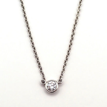Tiffany & Co. Elsa Peretti Diamonds By The Yard Platinum with Diamond, Silver, Platinum, Necklace