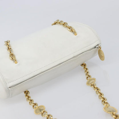 Christian Dior Shoulder Leather, White, Leather, Shoulder Bag