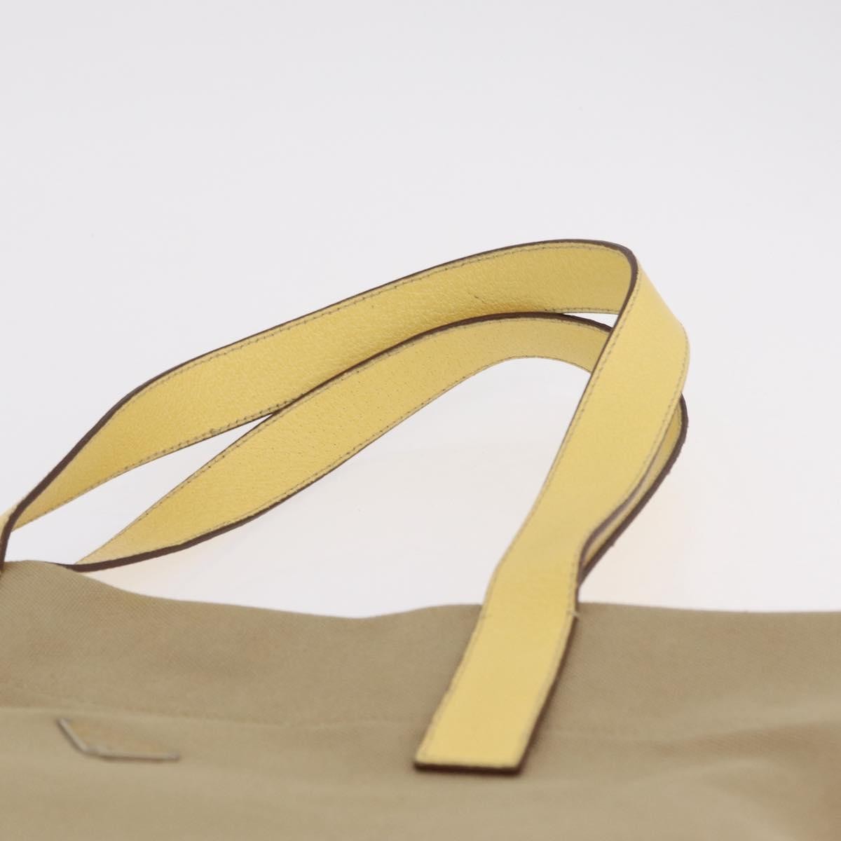 Prada Lux Convertible Open Tote Canvas and leather, Beige, Canvas, Tote Bag