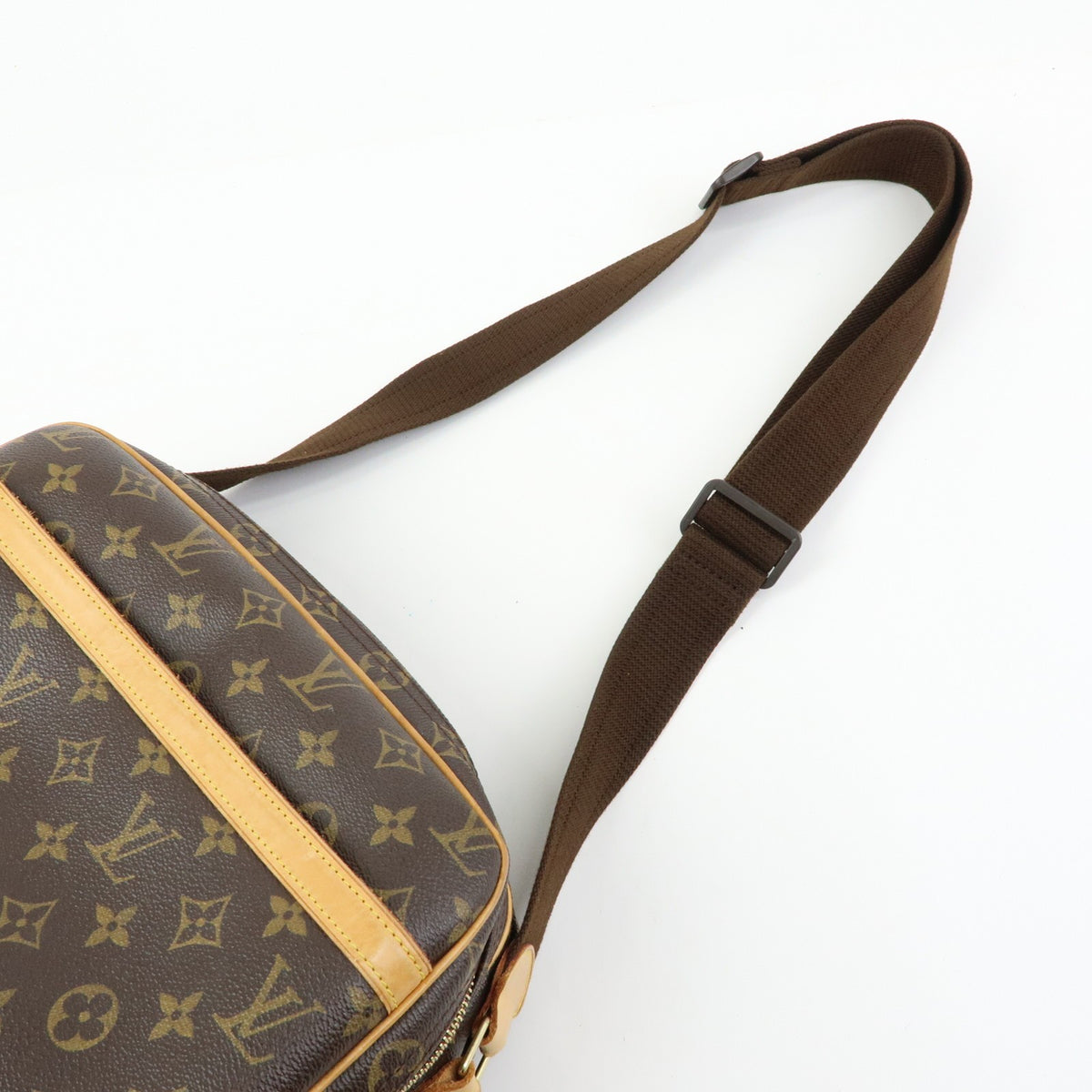 Louis Vuitton Reporter Monogram Canvas, Brown, Canvas, Shoulder Bag