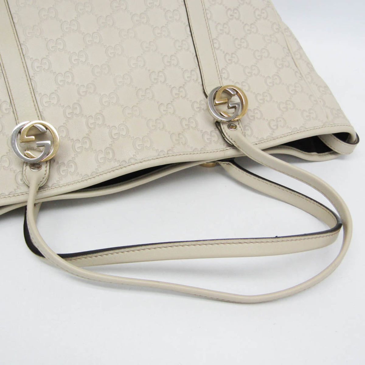 Gucci Twins Guccissima Leather, Beige, Leather, Tote Bag