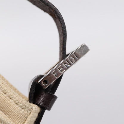 Fendi Baguette Pochette Zucca Canvas, Neutral, Canvas, Clutch