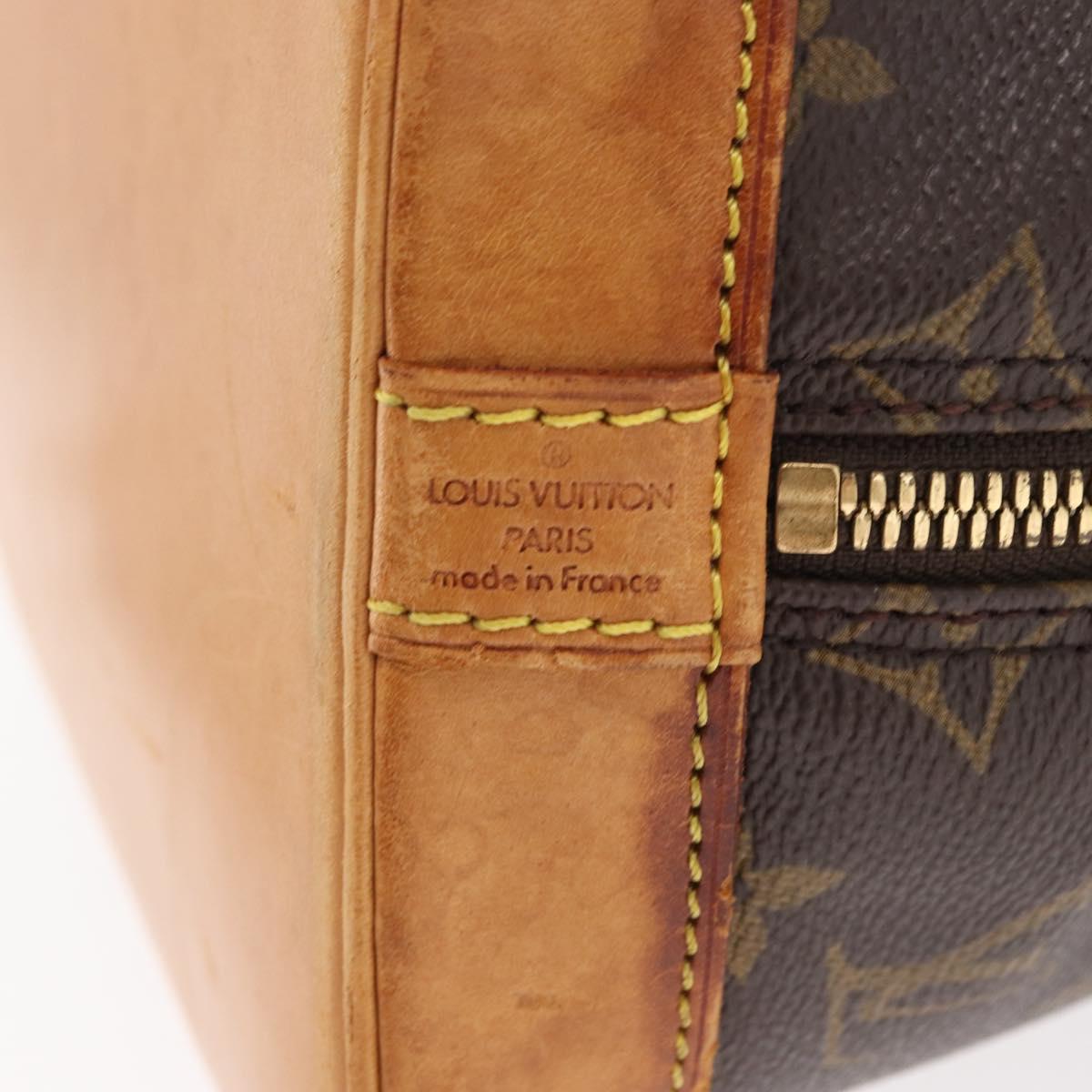 Louis Vuitton Alma Handbag Monogram Canvas, BROWN, CANVAS, Handbag