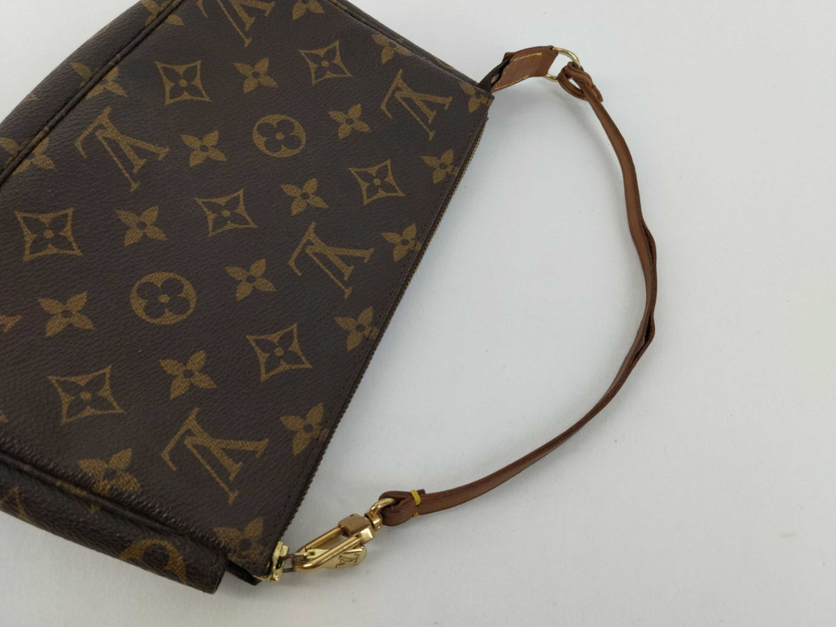 Louis Vuitton Randonnee Pochette Monogram Coated Canvas, Brown, Canvas, Handbag