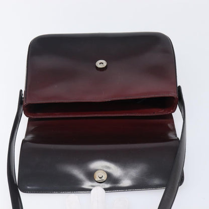 Prada Shoulder Leather, Burgundy, Patent Leather, Shoulder Bag
