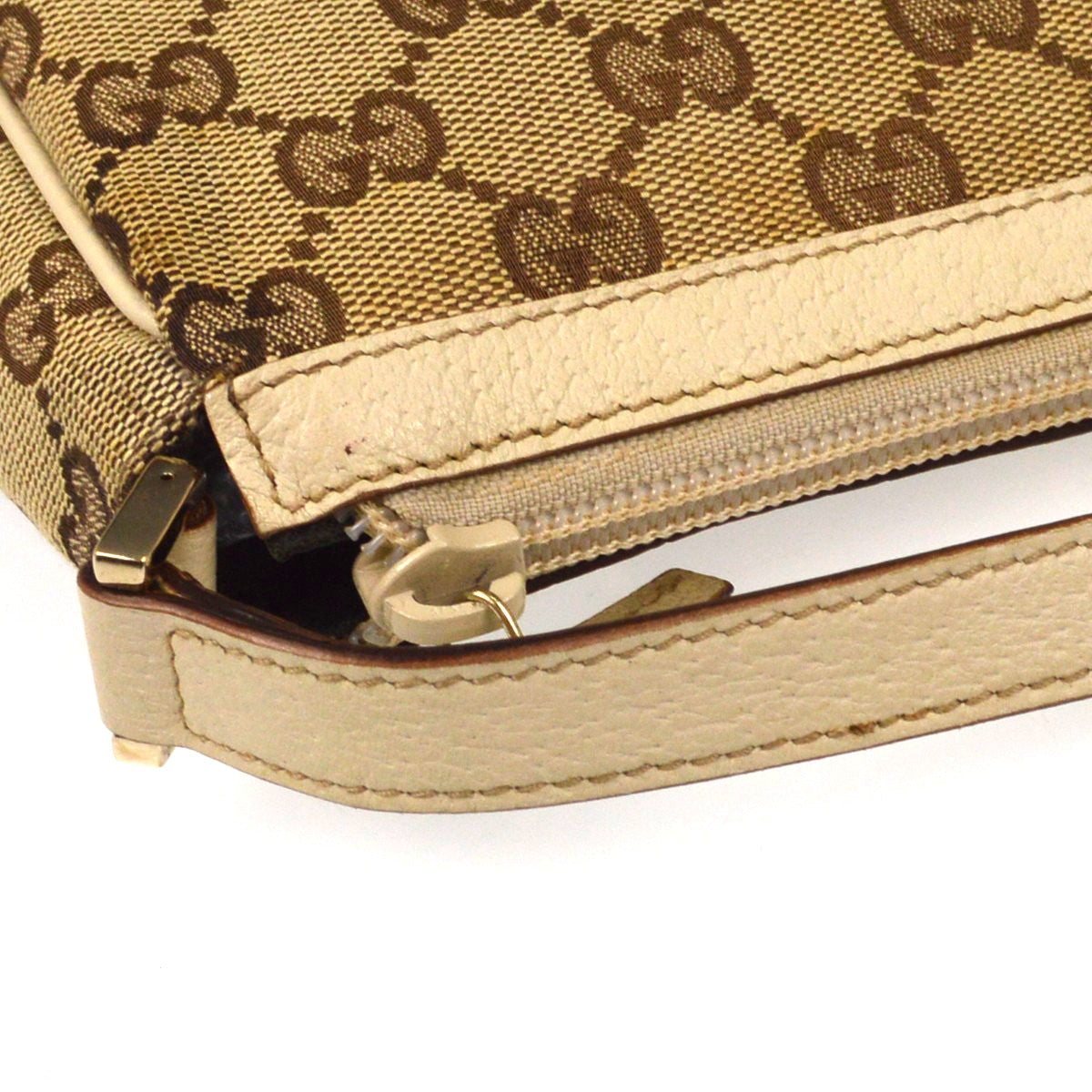 Gucci Jolicoeur Pochette GG Canvas, Beige, Canvas, Clutch