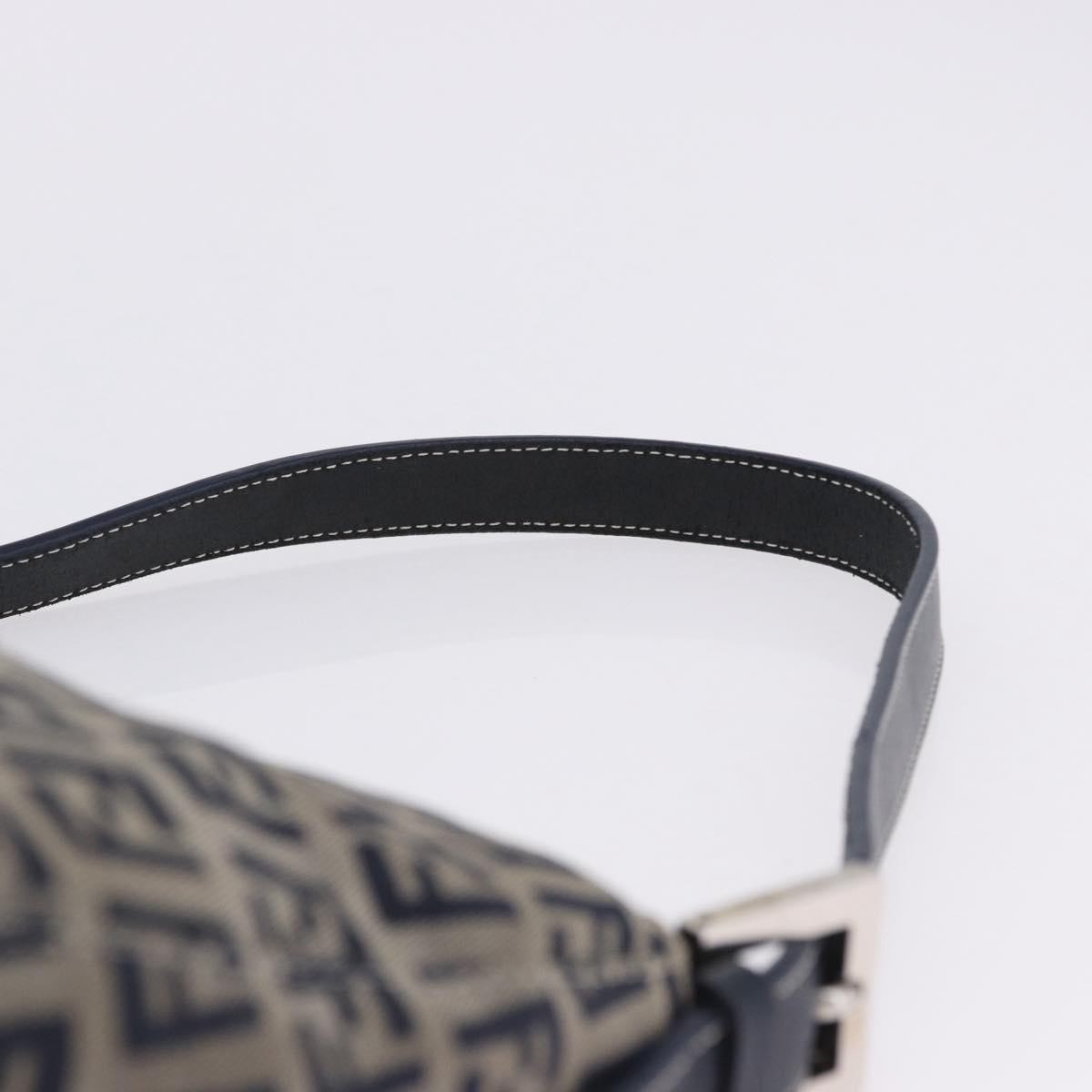 Fendi Baguette Zucca Canvas, Navy, Canvas, Handbag