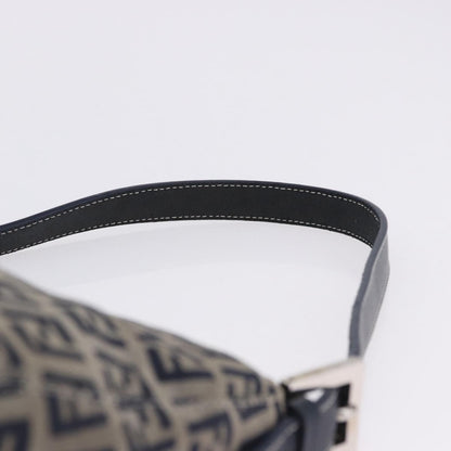 Fendi Baguette Zucca Canvas, Navy, Canvas, Handbag