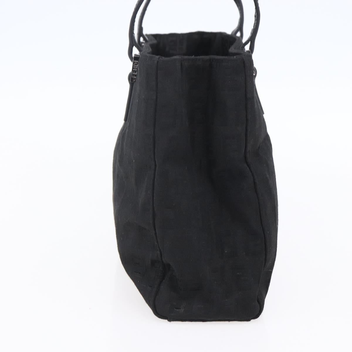 Fendi Vintage Shopping Zucchino Canvas, Black, Canvas, Tote Bag