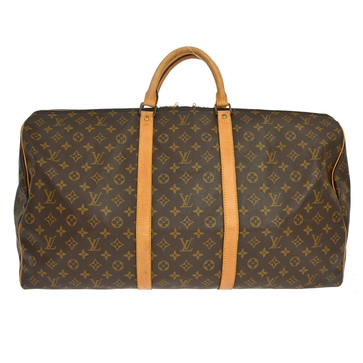 Louis Vuitton Keepall Monogram, Brown, Canvas, Travel Bag