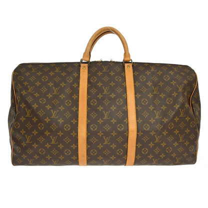 Louis Vuitton Keepall Monogram, Brown, Canvas, Travel Bag